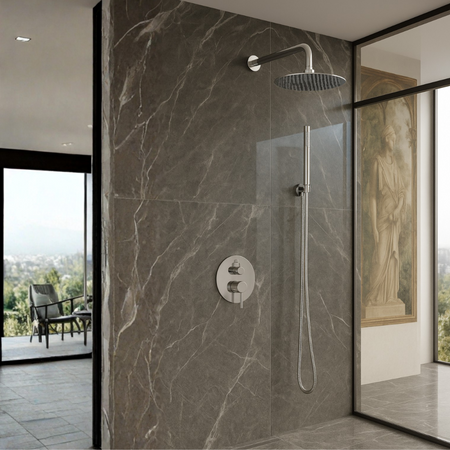 Balneo Cascade shower mixer set of 2 inox