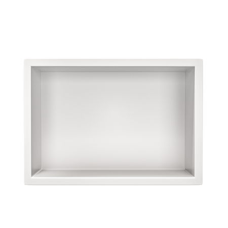 Półka wnękowa Balneo WALL-BOX ONE White 30x20x10 cm biała ze stali nierdzewnej z kołnierzem