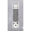 Balneo Wall Box Paper 2 White Recessed In-Wall Stainless Steel Toilet Paper Holder with Storage Compartment