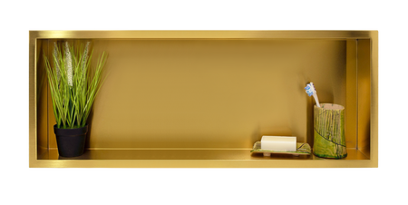 Niche shelf Balneo Wall Box One Gold 90 x 30 x 10 cm gold made of stainless steel with flange