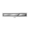Linear drain floor Balneo Duplex Next Mirror Silver 70 cm chrome double-sided made of stainless steel with low trap and deep sediment trap