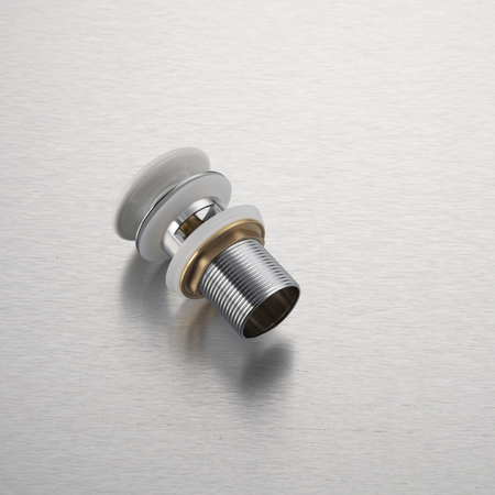 Brass basin click-clack plug Balneo Klik Klak A white with overflow and ceramic head