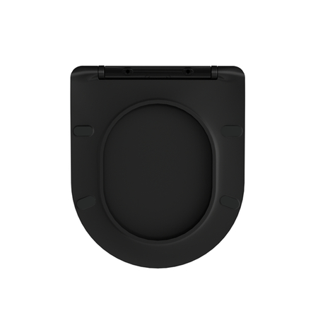 Soft-close toilet seat for WC bowl Balneo LUNA, LUXA – black.