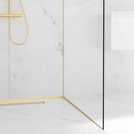 Listwa spadkowa Balneo złota do szkła prawa 170 cm