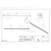 Slope profile Balneo gold for glass left 120 cm