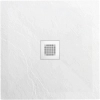 Brodzik z konglomeratu mineralnego Balneo Stone Tray 90 x 90 x 2,5 cm biały niski kwadratowy
