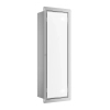WC Brush Holder Balneo Wall Box L, White Glass, Left, Recessed Wall Installation, Stainless Steel