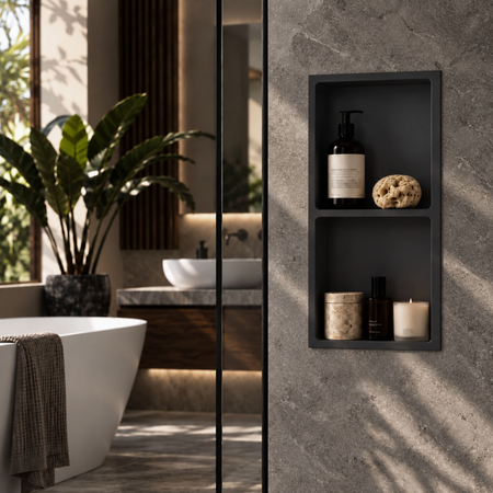 Niche shelf WALL-BOX Solid Duo Carbon Black