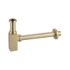 Balneo Brass Washbasin Siphon, Square Gold – Brushed Gold