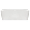 Balneo ROMA freestanding bathtub 170 x 80 cm white acrylic with stainless steel frame and 6 stabilising legs with overflow and white plug