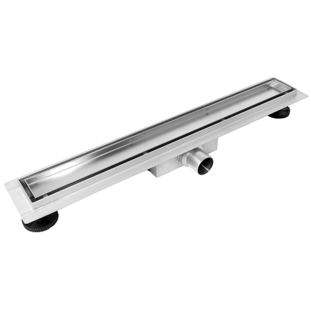 Odpływ liniowy podłogowy Balneo Duplex Next Inox 110 cm dwustronny ze stali nierdzewnej szczotkowanej z niskim syfonem i głębokim osadnikiem