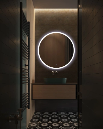 Lustro okrągłe podświetlane Balneo Moon 90 cm
