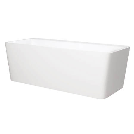 Wanna wolnostojąca Balneo ROMA NO RIM 170 x 80 cm biała akrylowa z ramą ze stali nierdzewnej i 6 nóżkami stabilizującymi z przelewem i białym korkiem
