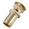 Balneo Brass Click-Clack C Sink Drain Plug with Overflow – Brushed Gold