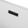 Balneo VIVA wall-mounted freestanding bathtub, white, 150 x 75 cm, acrylic, with stainless steel frame and 6 stabilizing legs, overflow, and black click-clack drain