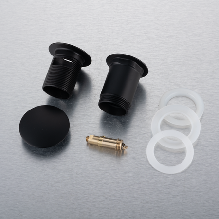 Korek umywalkowy mosiężny Balneo Klik Klak C czarny z przelewem