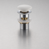 Balneo Click Clack F Brass Basin Waste White with Basket and Overflow
