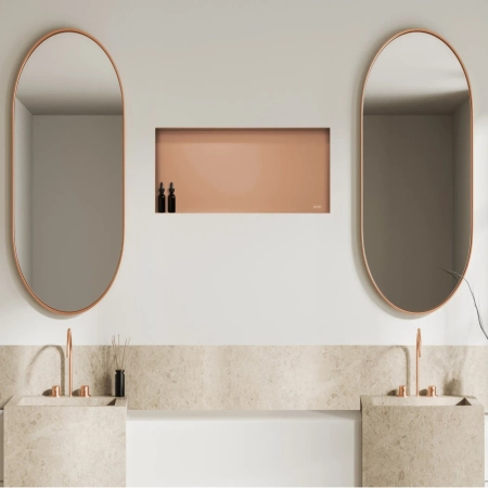 Balneo Wall Box No rim Copper 90 x 30 x 10 cm copper stainless steel recessed shelf without collar