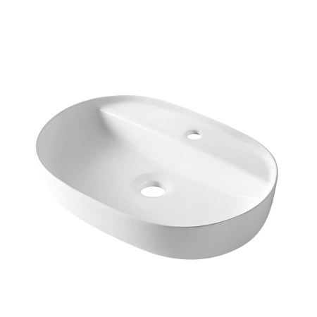 Balneo Alvio Countertop Washbasin, 61.5 × 41.5 cm, White Ceramic