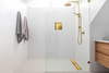 Linear drain floor Balneo Duplex Next Gold 100 cm gold double-sided made of stainless steel brushed with low trap and deep sediment trap