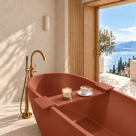 Bathtub shelf VANO Solid Surface Cotto Antico