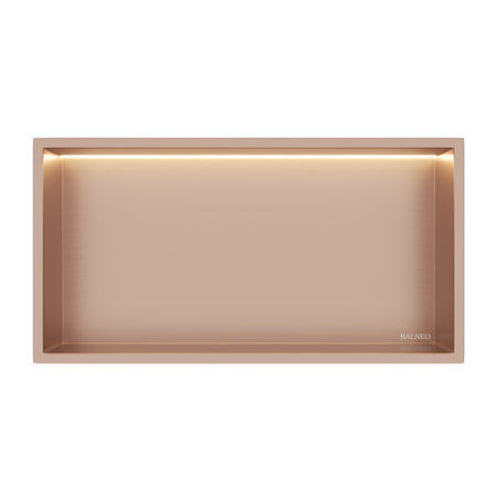 WALL-BOX ONE - COPPER z LED - 30x60x10 cm