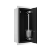 Schowek na szczotkę WC Balneo Wall Box Brush S Black Glass prawy do wbudowania w ścianę ze stali nierdzewnej