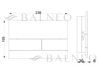 Flush button for TOILET Balneo Nui black