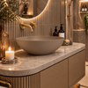 Washbasin TIERA Solid Surface Mocca Mousse