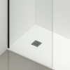 Shower screen Balneo Beira 110 x 200 cm black glass transparent 8 mm