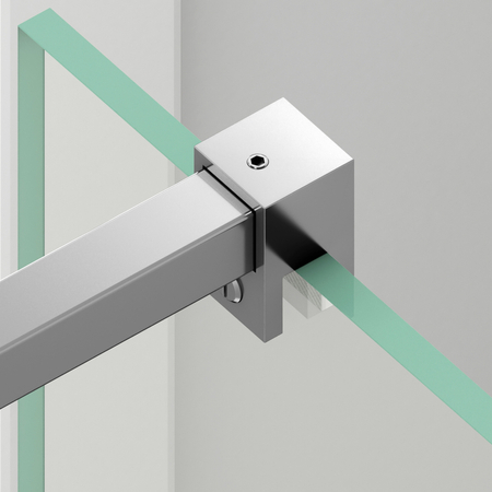 Ścianka prysznicowa Balneo Beira 120 x 200 cm chrom szkło transparentne 8 mm