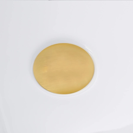 Left Corner Freestanding Bathtub Balneo AVOLA 160 x 80 cm White Acrylic with Stainless Steel Frame and 6 Stabilizing Legs with Overflow and Golden Plug