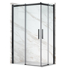 Kabina prysznicowa rozsuwana Balneo Rio 90 x 100 cm czarna transparentna