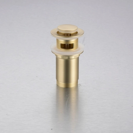 Balneo Brass Click-Clack E Basin Pop-Up Waste with Overflow – Brushed Gold