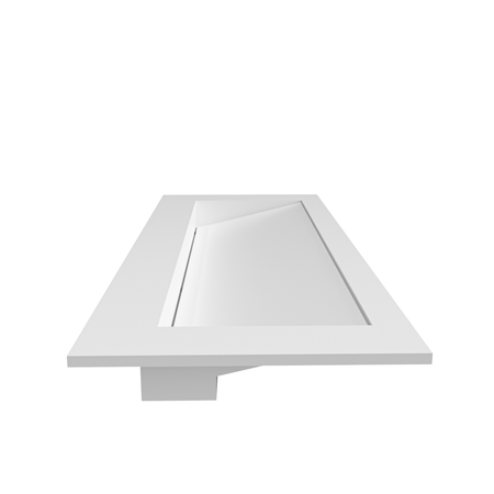 ALVERIA Solid Surface Washbasin Coco White with Linear Drain 80 cm