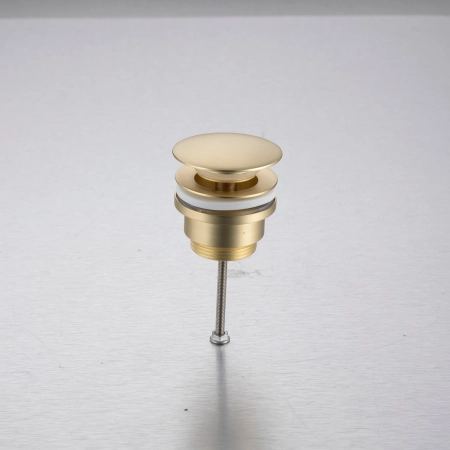 Balneo Universal Brass Click-Clack D-Type Sink Plug – Brushed Gold