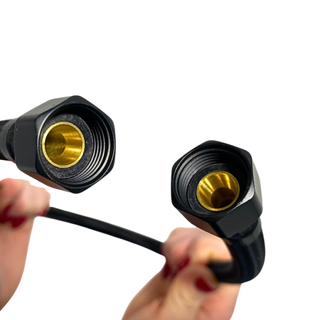 Balneo PEX connection hose in black braided 3/8" x 3/8" 60 cm