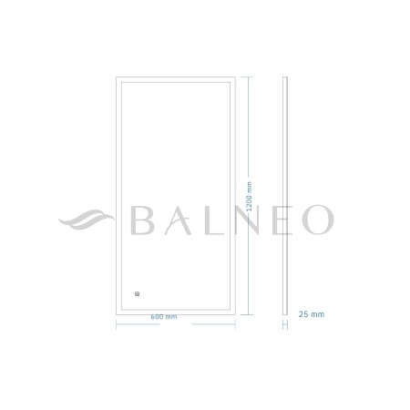 Balneo Cosmo Backlit Rectangular Mirror, 60 × 120 cm