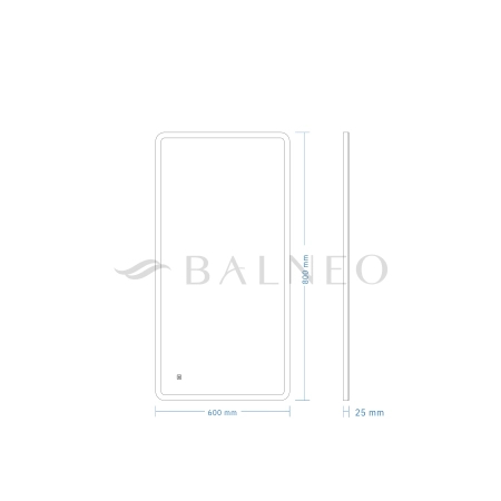 Balneo Lumin 60 x 80 cm Illuminated Rectangular Mirror