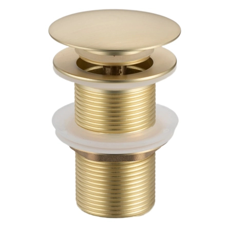 Balneo Brass Click-Clack Pop-Up Basin Waste A, Gold, No Overflow – Brushed Gold