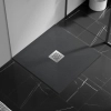 Brodzik z konglomeratu mineralnego Balneo Stone Tray 90 x 90 x 2,5 cm ciemnoszary niski kwadratowy