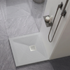 Brodzik kompozytowy Balneo Stone Tray 80 x 80 x 2,5 cm jasnoszary niski kwadratowy