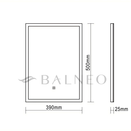 Balneo Cosmo 39 x 50 cm Backlit Rectangular Mirror