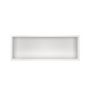 Balneo WALL-BOX ONE White 60x20x10 cm white stainless steel recessed shelf with collar