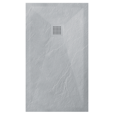 Balneo Stone Tray Composite Shower Tray 110 × 90 × 2.5 cm, Light Gray, Low-Profile, Rectangular