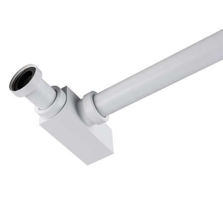 Syfon umywalkowy mosiężny Balneo biały kwadratowy