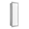 Schowek na szczotkę WC Balneo Wall Box Brush L White Glass prawy do wbudowania w ścianę ze stali nierdzewnej