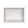 Półka wnękowa Balneo WALL-BOX ONE White 30x20x10 cm biała ze stali nierdzewnej z kołnierzem