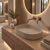 Washbasin ETERIA Solid Surface Mocca Mousse