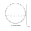 Balneo Venus 70 cm illuminated round mirror